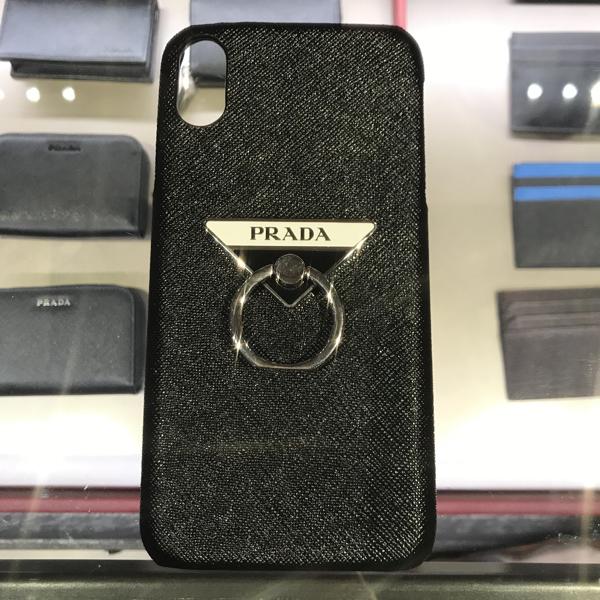 送料込【PRADAプラダ ケース】バンカーリング付iPhoneXS MAXケース 9111901